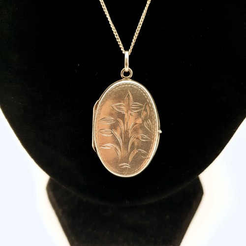 Large silver locket - large, pendant