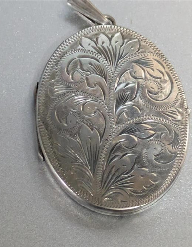 Large sterling silver oval - sterling,