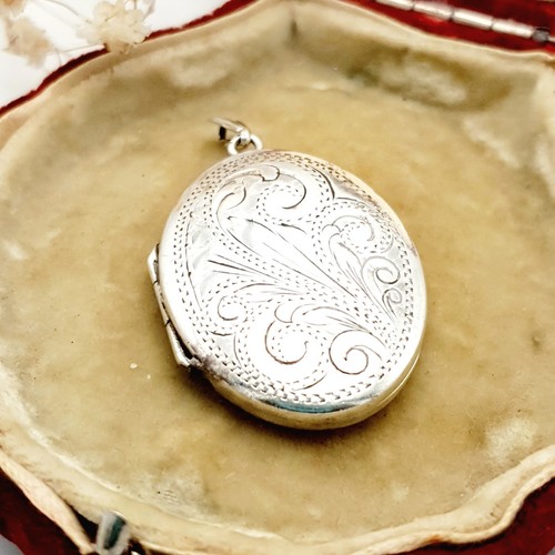 Vintage sterling silver oval - vintage,