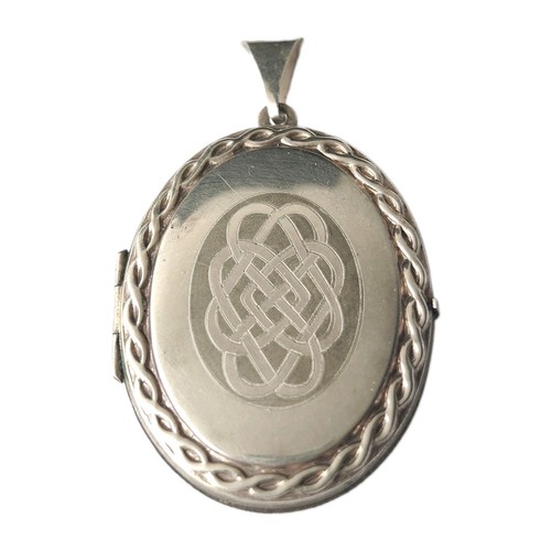 Sterling silver locket celtic - sterling,