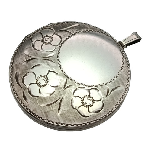 Vintage large round sterling - vintage,