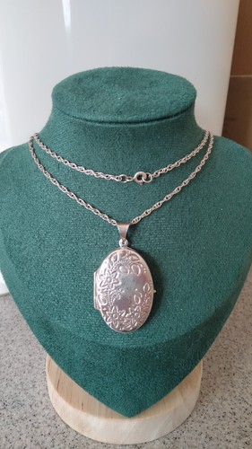Large sterling silver etched - sterling,