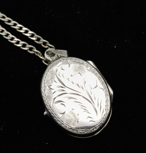 Vintage large round sterling - round,