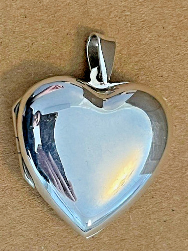Sterling silver large puffy - silver,