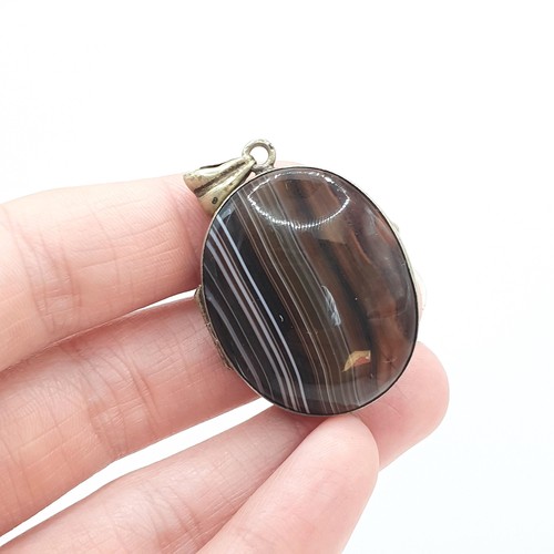 Antique victorian agate locket - victorian,