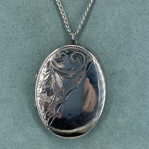Vintage sterling silver locket - sterling,