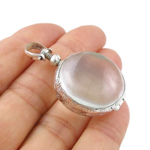 Sterling silver locket pendant - sterling,