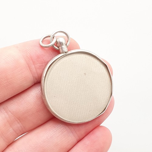 Antique sterling silver locket - silver,