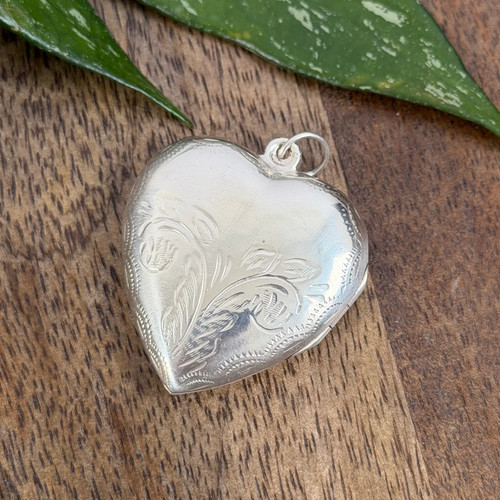 Vintage sterling silver heart - vintage,